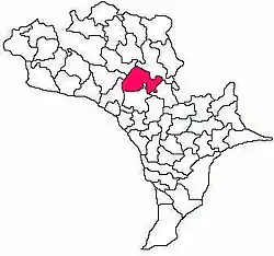 Mandal map of Eluru district showing Agiripalli mandal (in Rose Colour)