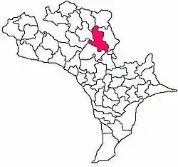 Mandal map of Eluru district showing  Nuzvid mandal (in Rose Colour)