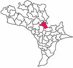 Mandal map of Krishna district showing  Bapulapadu mandal (in Rose Colour)