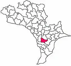 Mandal map of Krishna district showing Movva mandal (in Rose Colour)