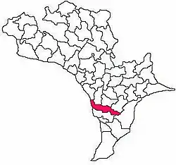 Mandal map of Krishna district showing   Ghantasala mandal (in Rose Colour)