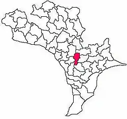 Mandal map of Krishna district showing  Pedaparupudi mandal (in Rose Colour)