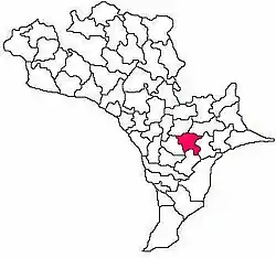 Mandal map of Krishna district showing  Gudlavalleru mandal (in Rose Colour)