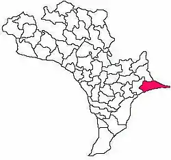 Mandal map of Krishna district showing Kruthivennu mandal (in Rose Colour)