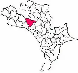 Mandal map of Krishna district showing G. Konduru mandal (in Rose Colour)