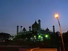 Kuching mosque at dusk