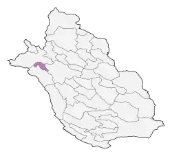 Location of Kuhchenar County in&nbsp;Fars&nbsp;province
