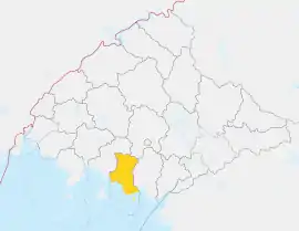 Location of Kwaksan County