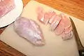 Raw chicken filets
