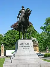 Image 25Equestrian statue of Leopold II in Brussels (from History of Belgium)