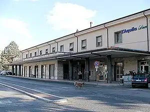 View of the passenger building.