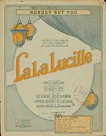 Sheet music from La La Lucille (1919); muted pastel color scheme