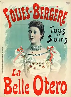 La Belle Otero, at Folies-Bergère, 1894