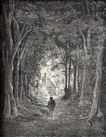 La Belle au Bois Dormant - third of six engravings by Gustave Doré