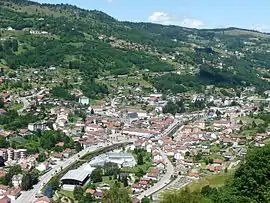 The centre of La Bresse, seen from the Roche du Daval