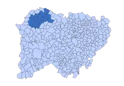Location in Salamanca