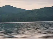 North shore of lake Matapédia in front of Val-Brillant
