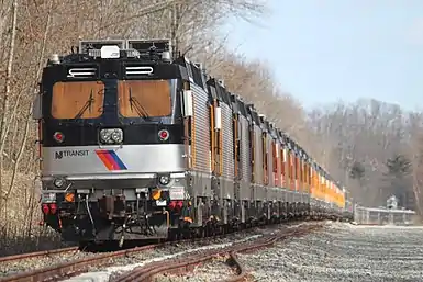 Retired NJT ALP-44s stored on the Lackawanna Cut-off