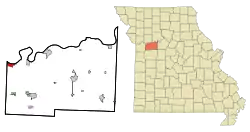 Location of Napoleon, Missouri