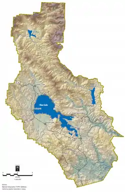 Topography of Lake County