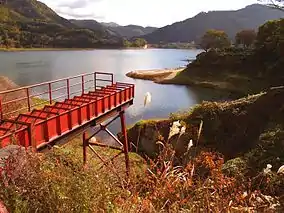 Lake Kinshu as seen from near the JR Hottoyuda train station