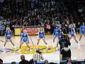 Image 7The Laker Girls, an all-female National Basketball Association Cheerleading squad that supports the Los Angeles Lakers basketball team in home matches, performing in 2007