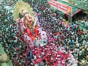 Procession of Lalbaugcha Raja in Mumbai