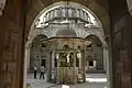 Laleli Mosque view to courtyard with ablutions fountain