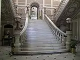 The main stairway made of Italian marble.