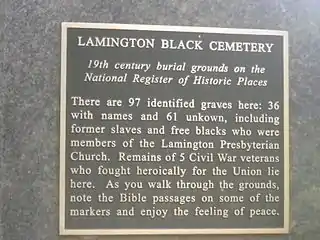 Plaque at the entrance