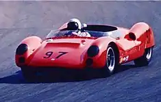 Dave MacDonald in Shelby King Cobra Lang Cooper CM/1/64 at Riverside Int'l Raceway in 1964