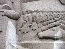 Detail from the 5th Army monument at Guise