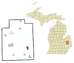 Location of Imlay City, Michigan