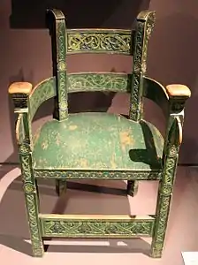 Viking-Art Nouveau Chair by Norwegian designer Lars Kinsarvik (1900)