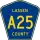 County Road A25 marker