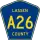 County Road A26 marker