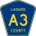 County Road A3 marker