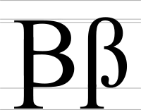 Upper and lower case of Latin beta