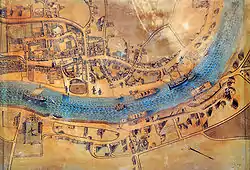 Map of Latisana in 1746