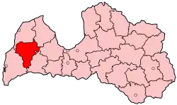 Location of Kuldīga