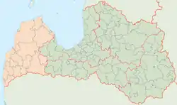 Location of Kurzeme Region