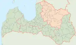 Location of Vidzeme Region