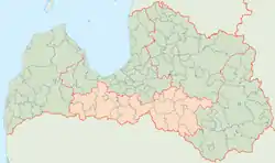 Location of Zemgale Planning Region