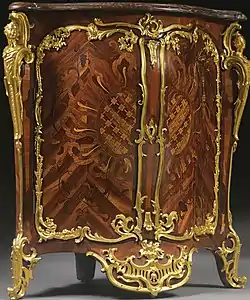 An encoignure by royal cabinetmaker Jean-Pierre Latz (circa 1750)