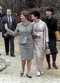 Kiyoko Fukuda and Laura Bush on February 18, 2002.