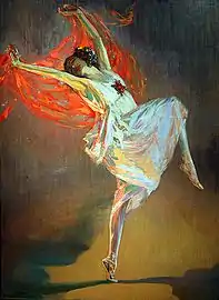 "Anna Pavlova as a Bacchante", by Sir John Lavery