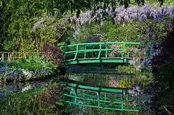 Claude Monet's garden and water-lily pond in Giverny, near Yvelines, subject of a series of famous paintings.