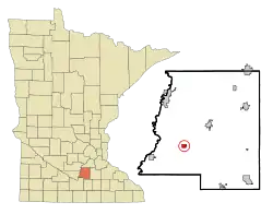 Location of Cleveland, Minnesota