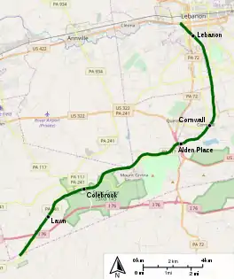 Lebanon Valley Rail Trail map