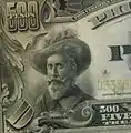 López de Legazpi on a 500 peso banknote, 1936